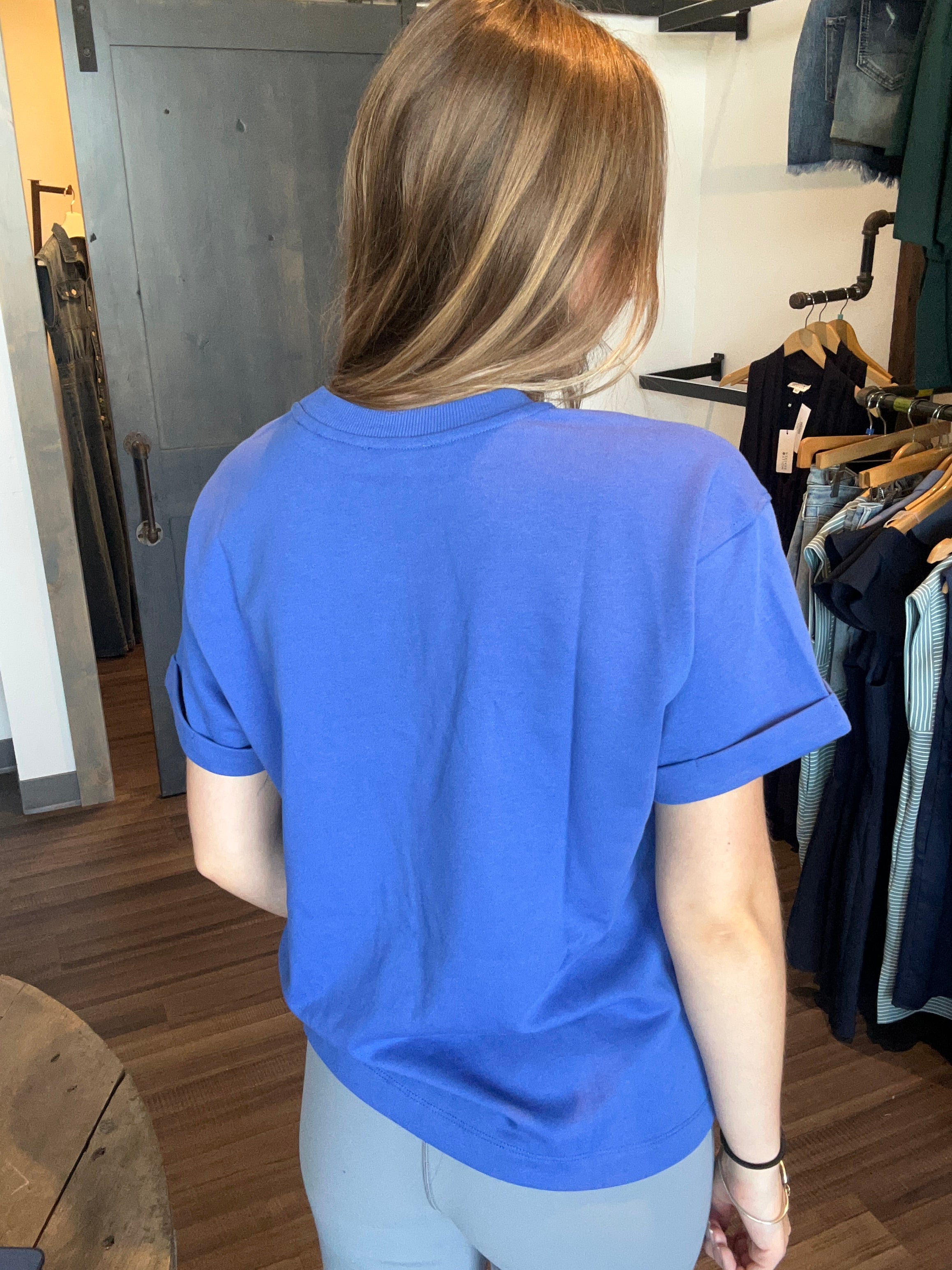 Trisha Royal Cuff Top-Wishlist-The Funky Zebra Ames, Women's Fashion Boutique in Ames, Iowa