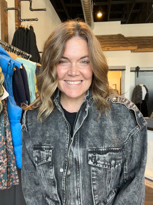 Jenn Utility Jacket-Jacket-Veveret-The Funky Zebra Ames, Women's Fashion Boutique in Ames, Iowa