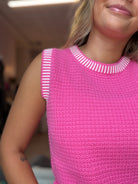 Delaney Ribbed Waffle Sweater-2 Colors-Sweaters-Staccato-The Funky Zebra Ames, Women's Fashion Boutique in Ames, Iowa