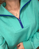 Jade Contrast Pullover Top-Long Sleeves-Staccato-The Funky Zebra Ames, Women's Fashion Boutique in Ames, Iowa