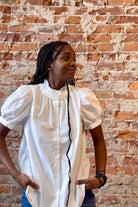 Rochelle Button Down Blouse-apparel-Doe and Rae-The Funky Zebra Ames, Women's Fashion Boutique in Ames, Iowa