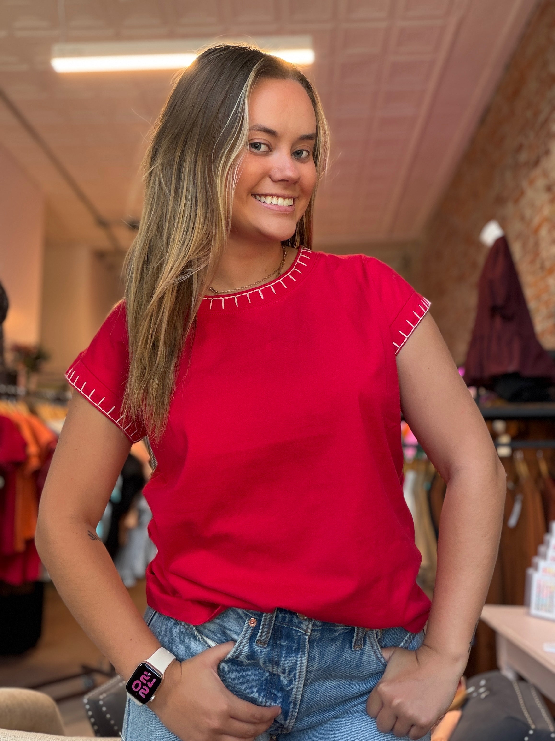 Charlie Stitch Detailed Sweater-Sweaters-Zenana-The Funky Zebra Ames, Women's Fashion Boutique in Ames, Iowa