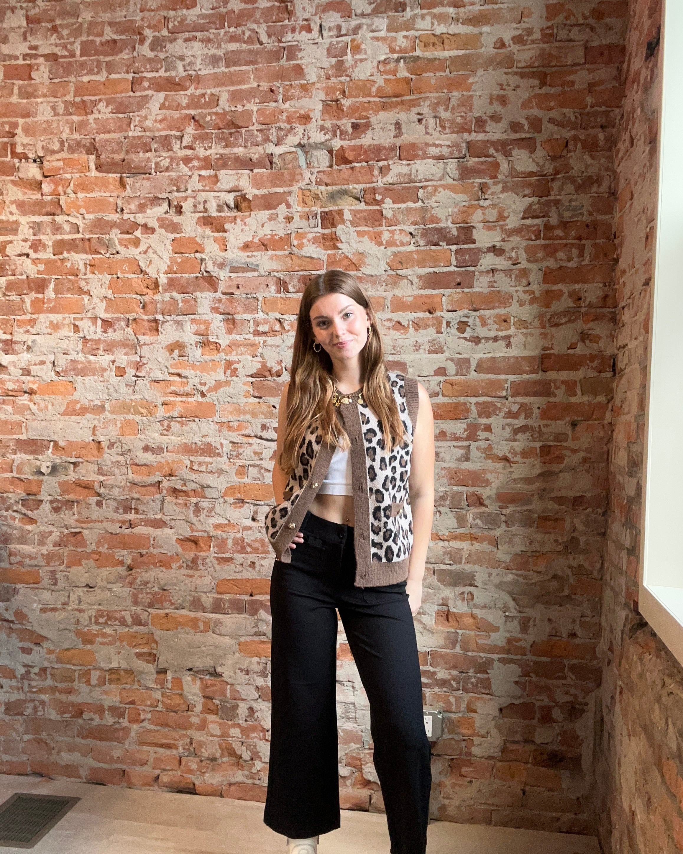 APNY Black Ponte Cropped Wide Leg with Patch Pocket-The Funky Zebra Ames-The Funky Zebra Ames, Women's Fashion Boutique in Ames, Iowa