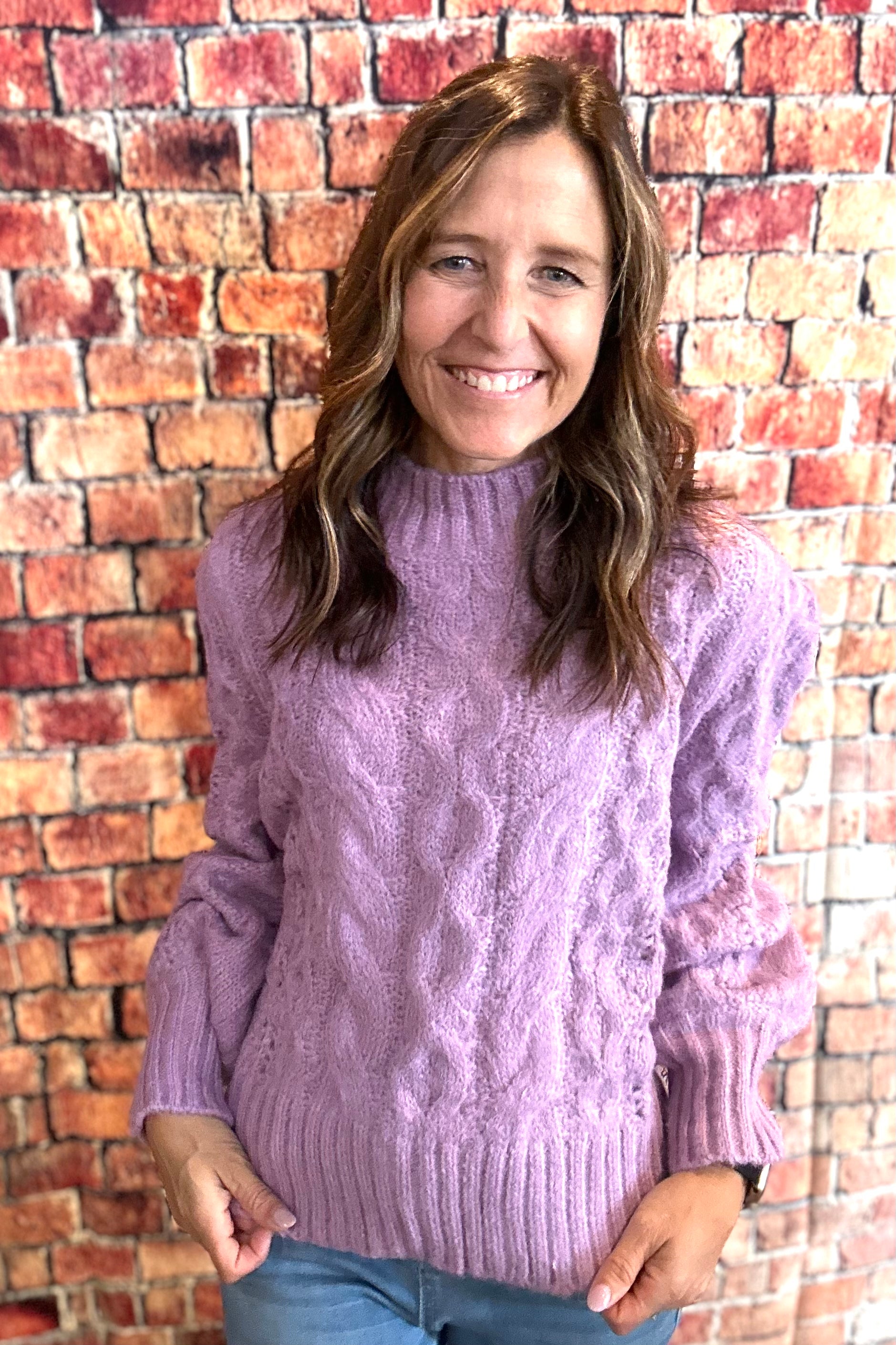 Katelyn Puff Sleeve Pullover-Sweaters-Bluivy-The Funky Zebra Ames, Women's Fashion Boutique in Ames, Iowa