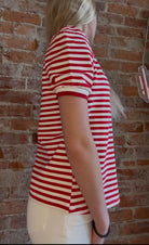 Rosalee Striped Top-apparel-Staccato-The Funky Zebra Ames, Women's Fashion Boutique in Ames, Iowa