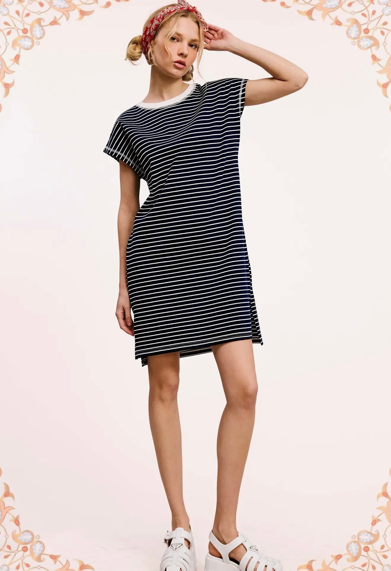 Brenda Side Slit Dress-La Miel-The Funky Zebra Ames, Women's Fashion Boutique in Ames, Iowa