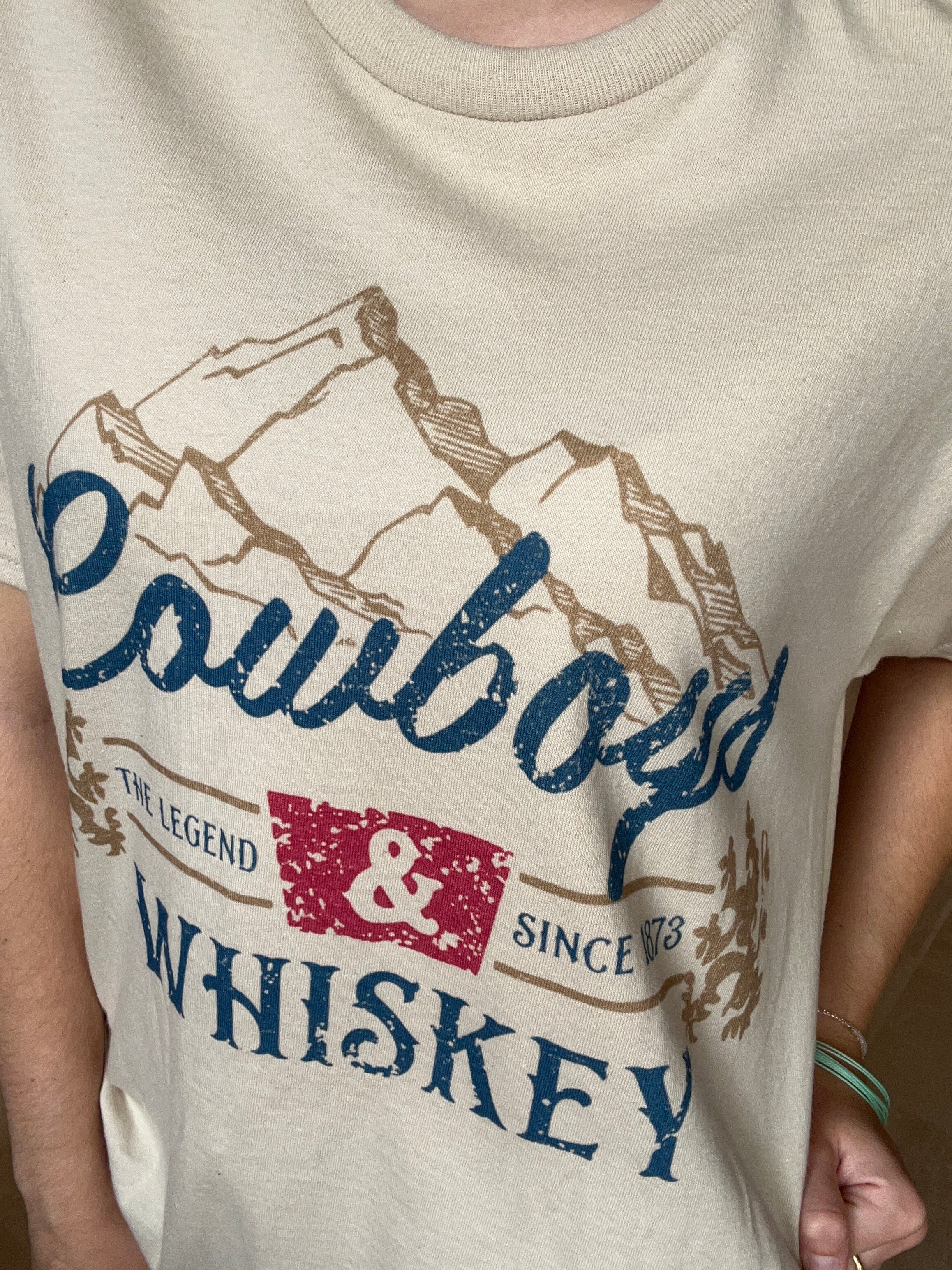 Cowboys & Whiskey Oversized Tee-Graphic Tee's-Good Day Street-The Funky Zebra Ames, Women's Fashion Boutique in Ames, Iowa