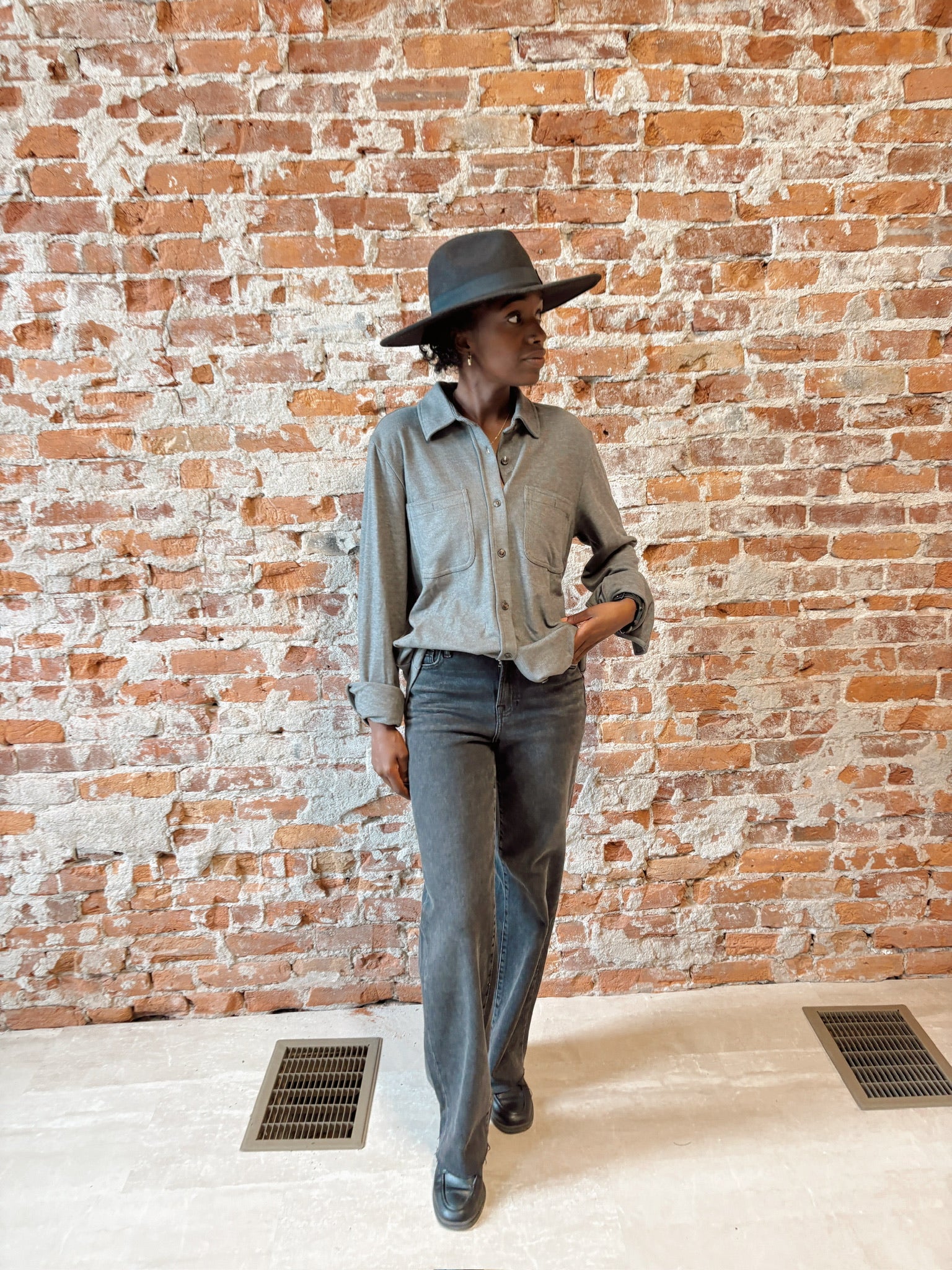 Marissa Soft Button Up-Long Sleeves-Panache Accessories-The Funky Zebra Ames, Women's Fashion Boutique in Ames, Iowa