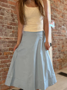 Spring Sky Midi Skirt-apparel-Glam-The Funky Zebra Ames, Women's Fashion Boutique in Ames, Iowa