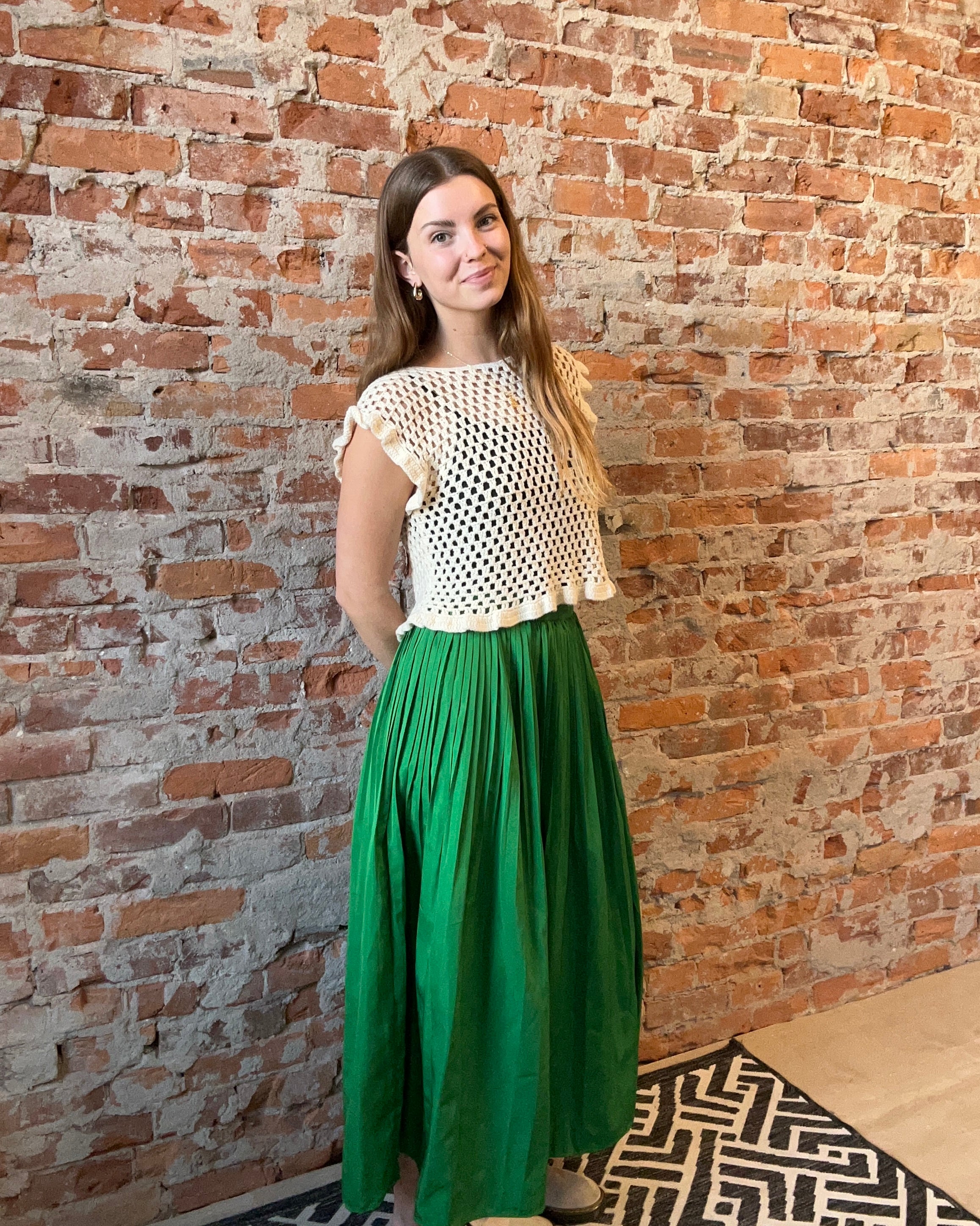 Talia Pleated Midi A-Line Skirt-apparel-Pinch-The Funky Zebra Ames, Women's Fashion Boutique in Ames, Iowa