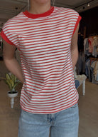 Addyson Striped Cap Sleeve Top-top-La Miel-The Funky Zebra Ames, Women's Fashion Boutique in Ames, Iowa