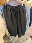 Sophia Black Tie Lounge Pants-apparel-Blu Pepper-The Funky Zebra Ames, Women's Fashion Boutique in Ames, Iowa