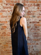Vanessa Denim Dress-Dresses-Doe and Rae-The Funky Zebra Ames, Women's Fashion Boutique in Ames, Iowa