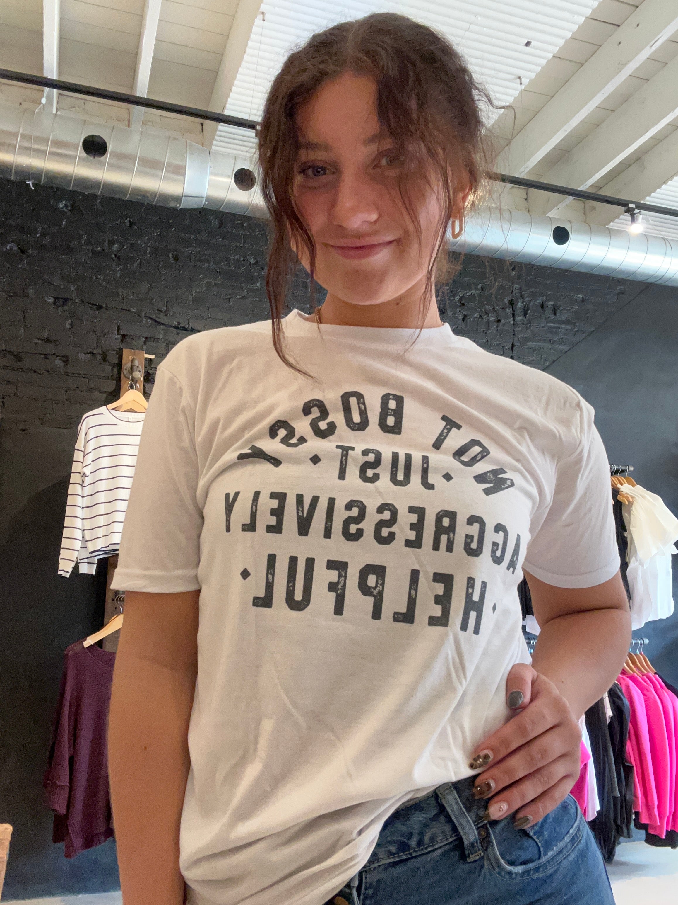 Not Bossy Tee-Graphic Tee's-Trendznmore-The Funky Zebra Ames, Women's Fashion Boutique in Ames, Iowa