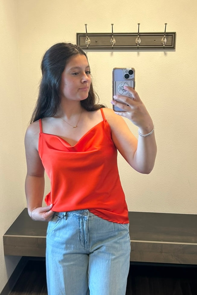 Gretchen Cowl Neck-Tank Tops-She & Sky-The Funky Zebra Ames, Women's Fashion Boutique in Ames, Iowa