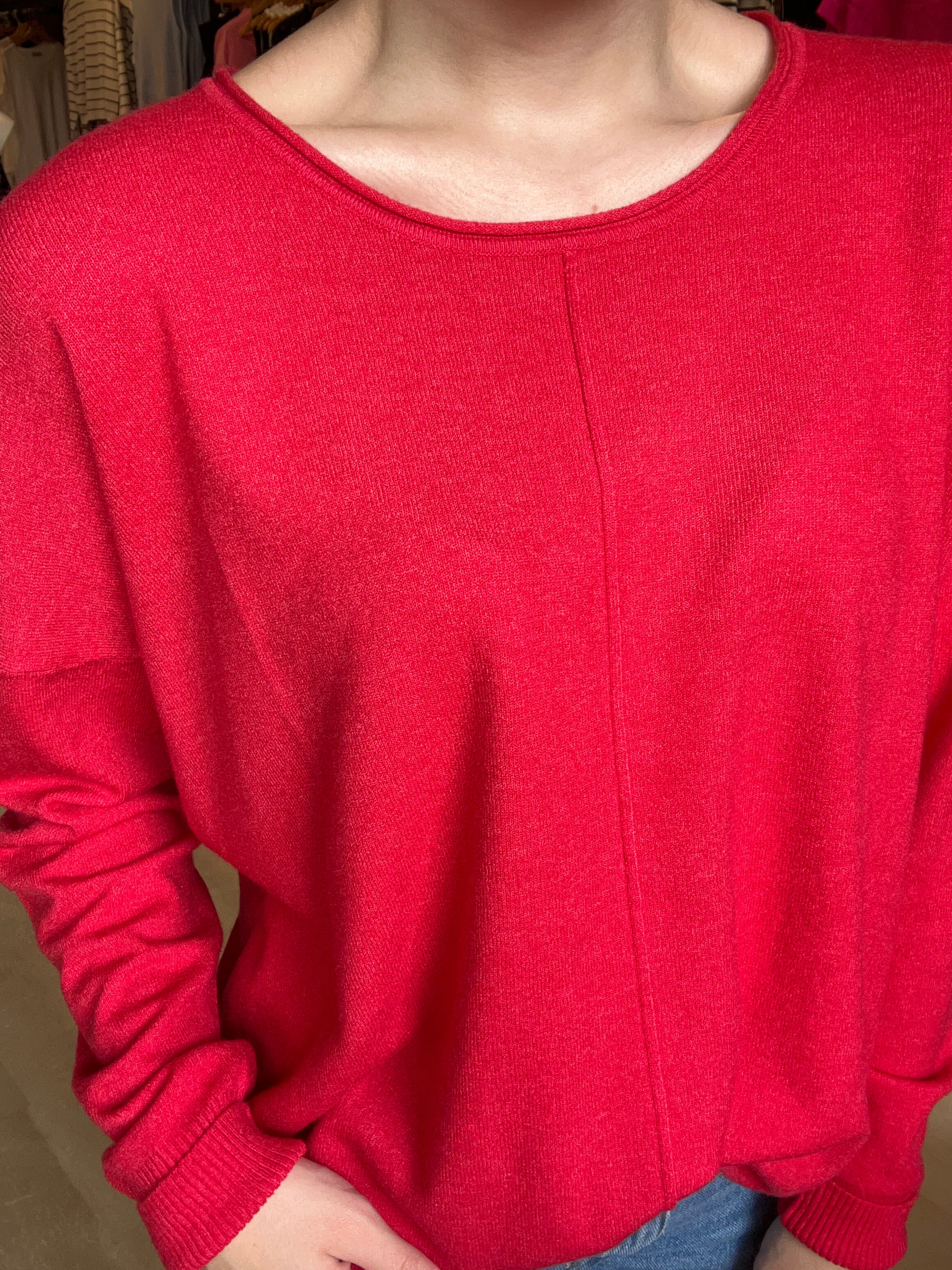 Lauren Front Seam Sweater-Zenana-The Funky Zebra Ames, Women's Fashion Boutique in Ames, Iowa