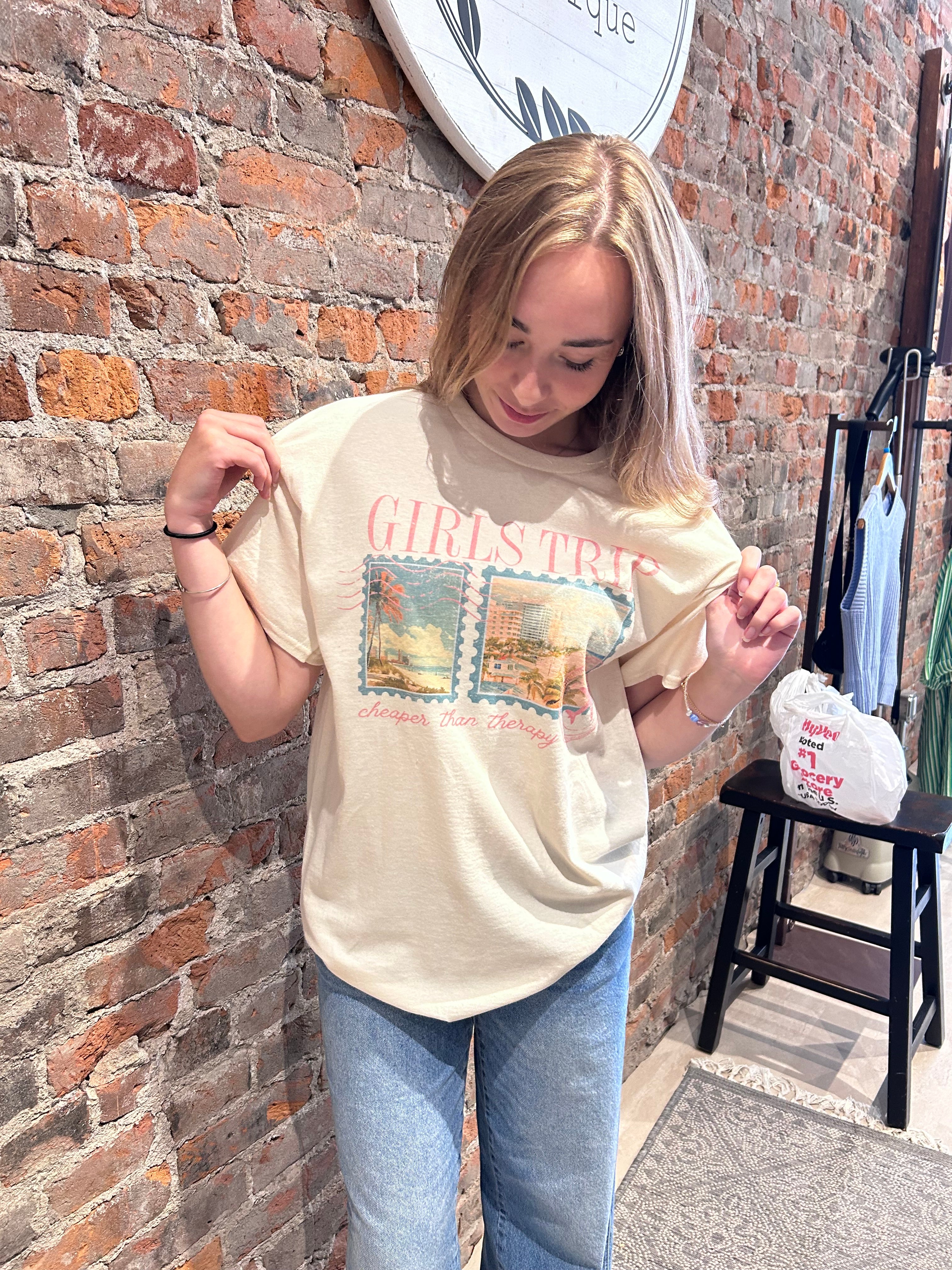 Girls Trip Oversized Tee-Graphic Tee's-Good Day Street-The Funky Zebra Ames, Women's Fashion Boutique in Ames, Iowa