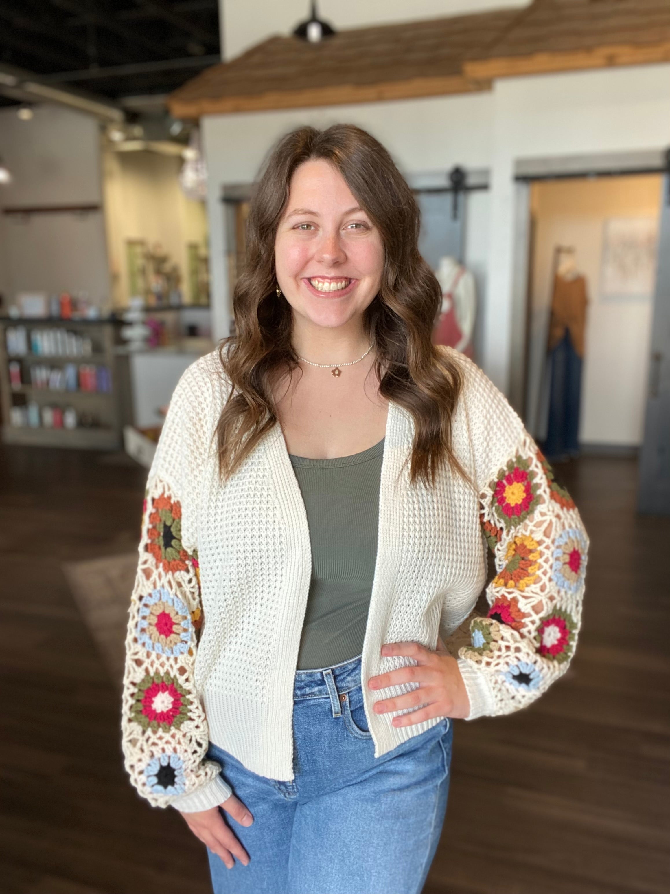 Bloom Crochet Cardigan-The Funky Zebra Ames-The Funky Zebra Ames, Women's Fashion Boutique in Ames, Iowa