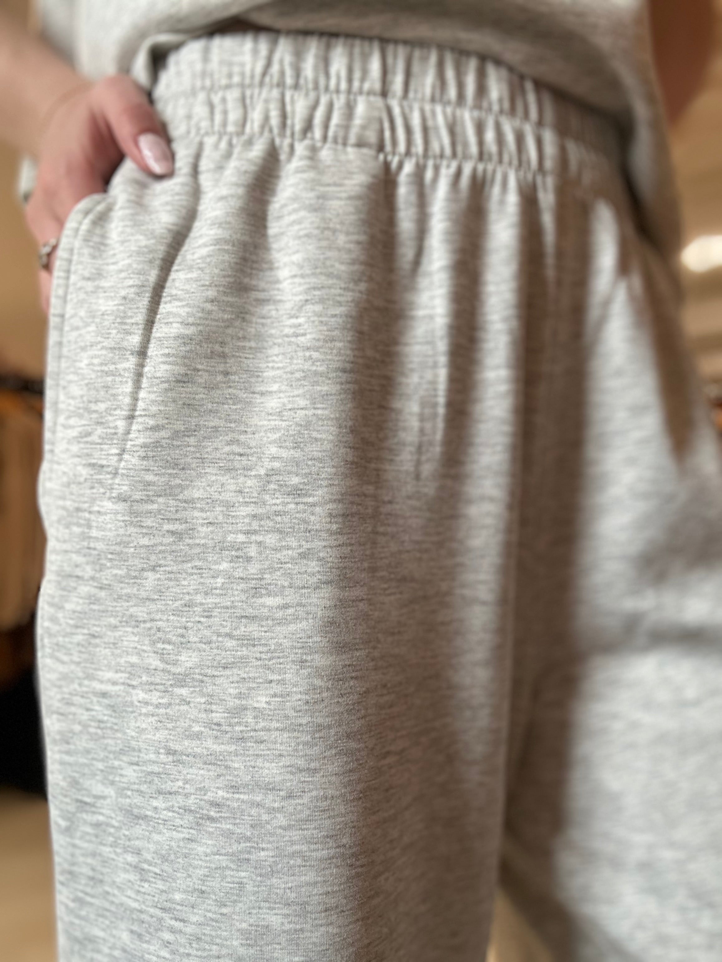 Dani Scuba Half Zip Gray Set-Zenana-The Funky Zebra Ames, Women's Fashion Boutique in Ames, Iowa