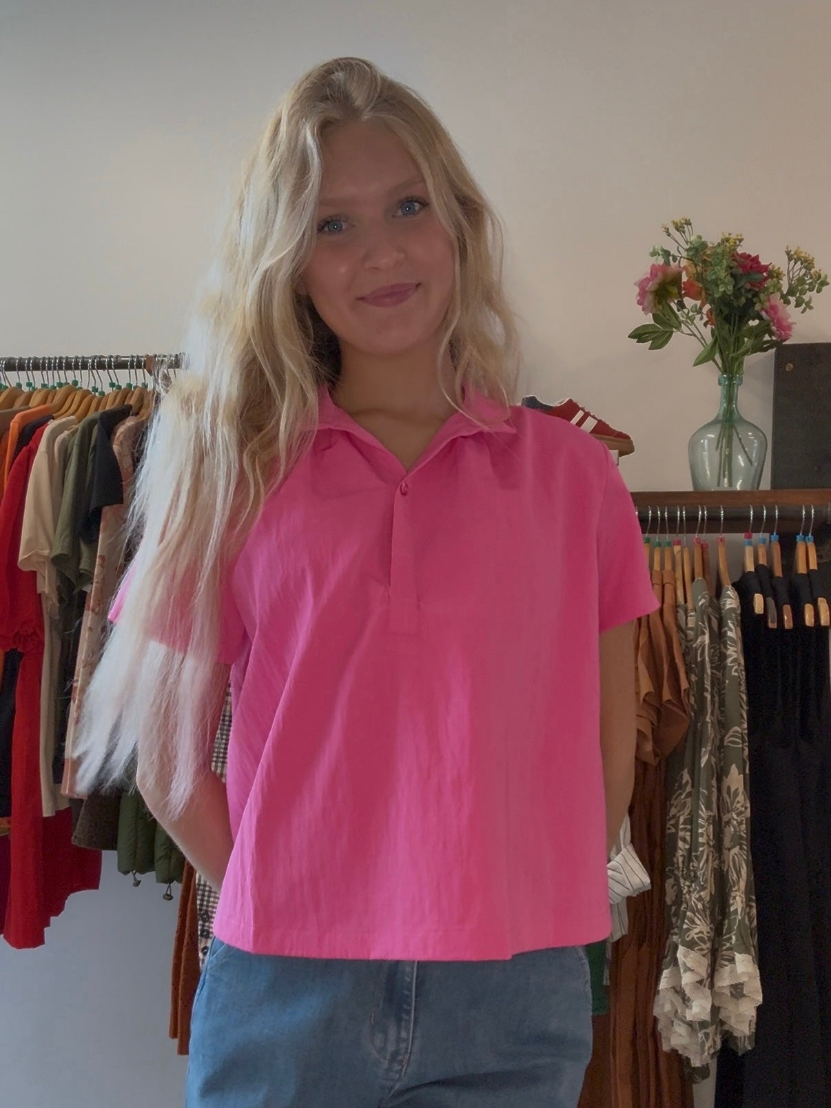 Elizabeth Pink Top-apparel-Glam-The Funky Zebra Ames, Women's Fashion Boutique in Ames, Iowa