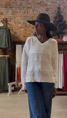 Presley Pointelle Sweater-apparel-Staccato-The Funky Zebra Ames, Women's Fashion Boutique in Ames, Iowa