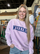 Weekend Corded Sweatshirt-Panache Accessories-The Funky Zebra Ames, Women's Fashion Boutique in Ames, Iowa