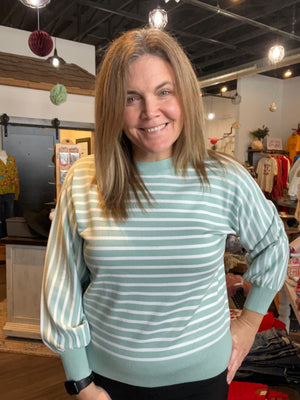 Marlie Striped Sweater-Be Cool-The Funky Zebra Ames, Women's Fashion Boutique in Ames, Iowa