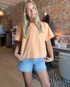 Teegan Short Sleeve Top-apparel-&MERCI-The Funky Zebra Ames, Women's Fashion Boutique in Ames, Iowa
