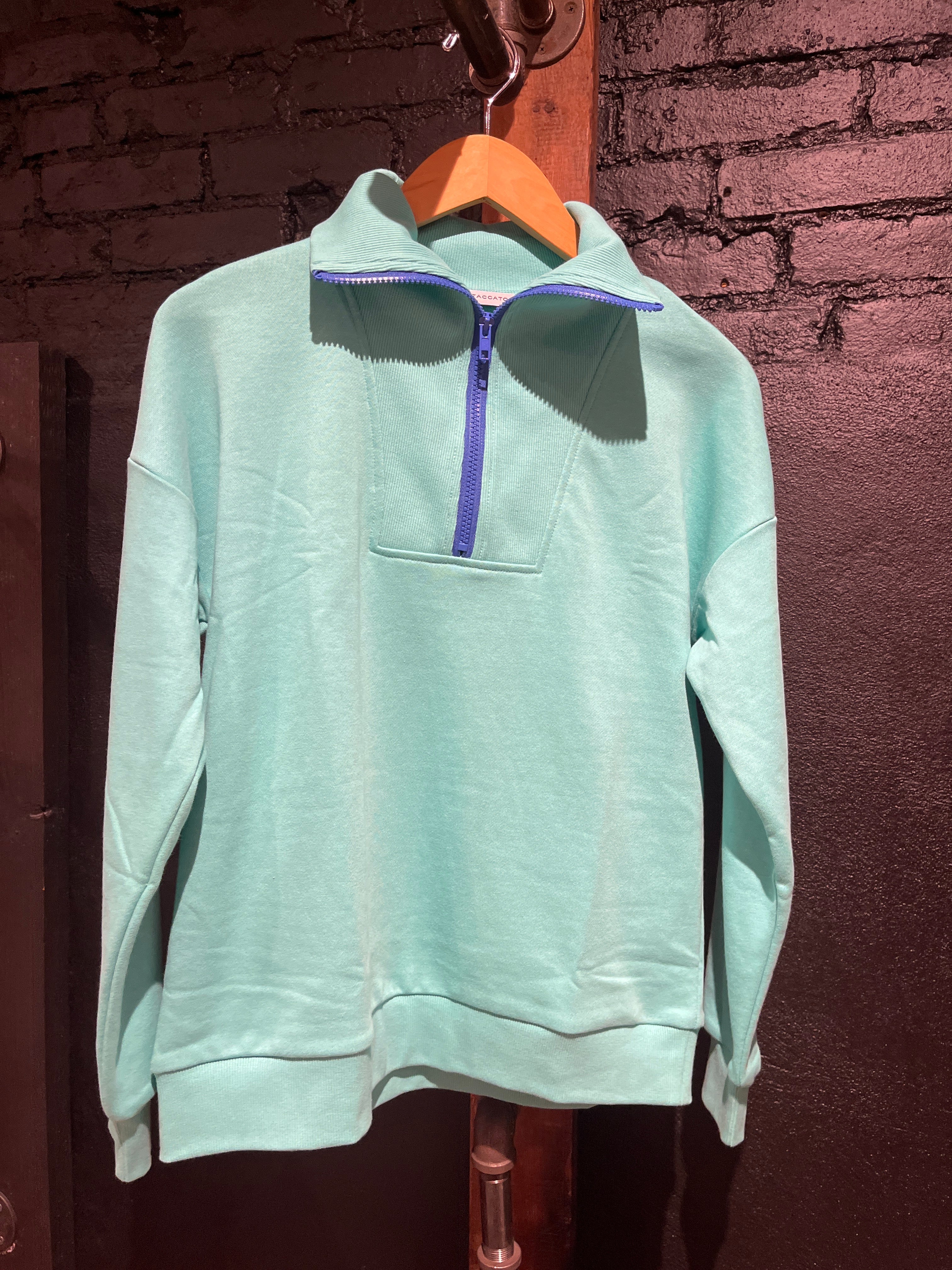 Jade Contrast Pullover Top-Long Sleeves-Staccato-The Funky Zebra Ames, Women's Fashion Boutique in Ames, Iowa