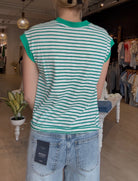 Addyson Striped Cap Sleeve Top-top-La Miel-The Funky Zebra Ames, Women's Fashion Boutique in Ames, Iowa
