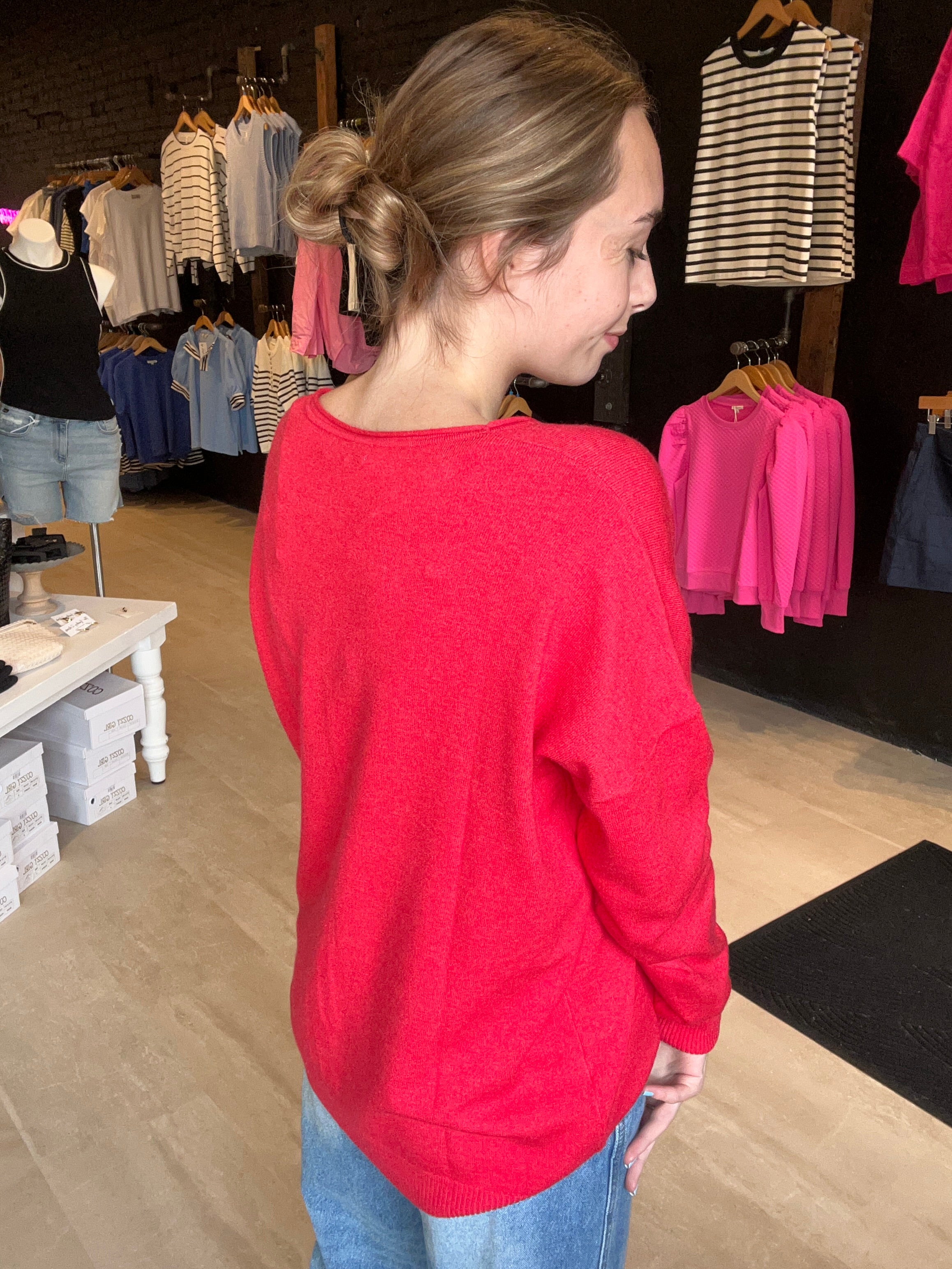 Lauren Front Seam Sweater-Zenana-The Funky Zebra Ames, Women's Fashion Boutique in Ames, Iowa