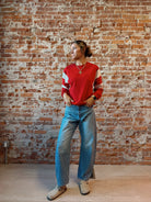 Carley Colorblock Top-apparel-Staccato-The Funky Zebra Ames, Women's Fashion Boutique in Ames, Iowa