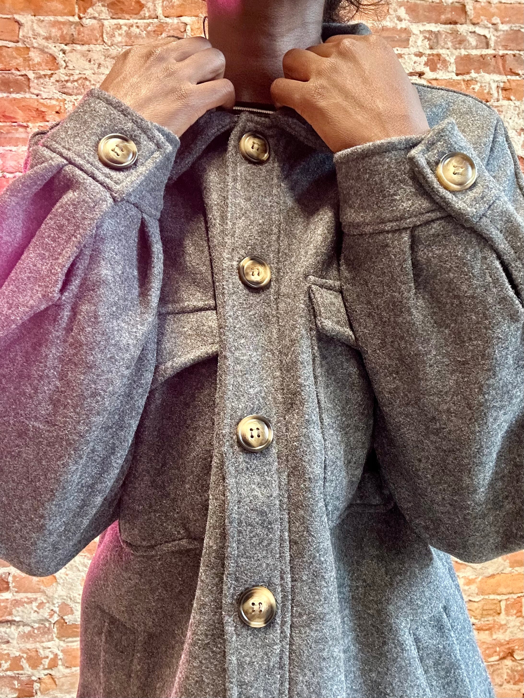 Melody Charcoal Shacket-Shackets-Be Cool-The Funky Zebra Ames, Women's Fashion Boutique in Ames, Iowa