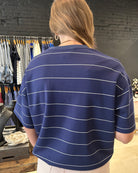 Haley Striped Short Sleeve-Short Sleeves-Rae Mode-The Funky Zebra Ames, Women's Fashion Boutique in Ames, Iowa