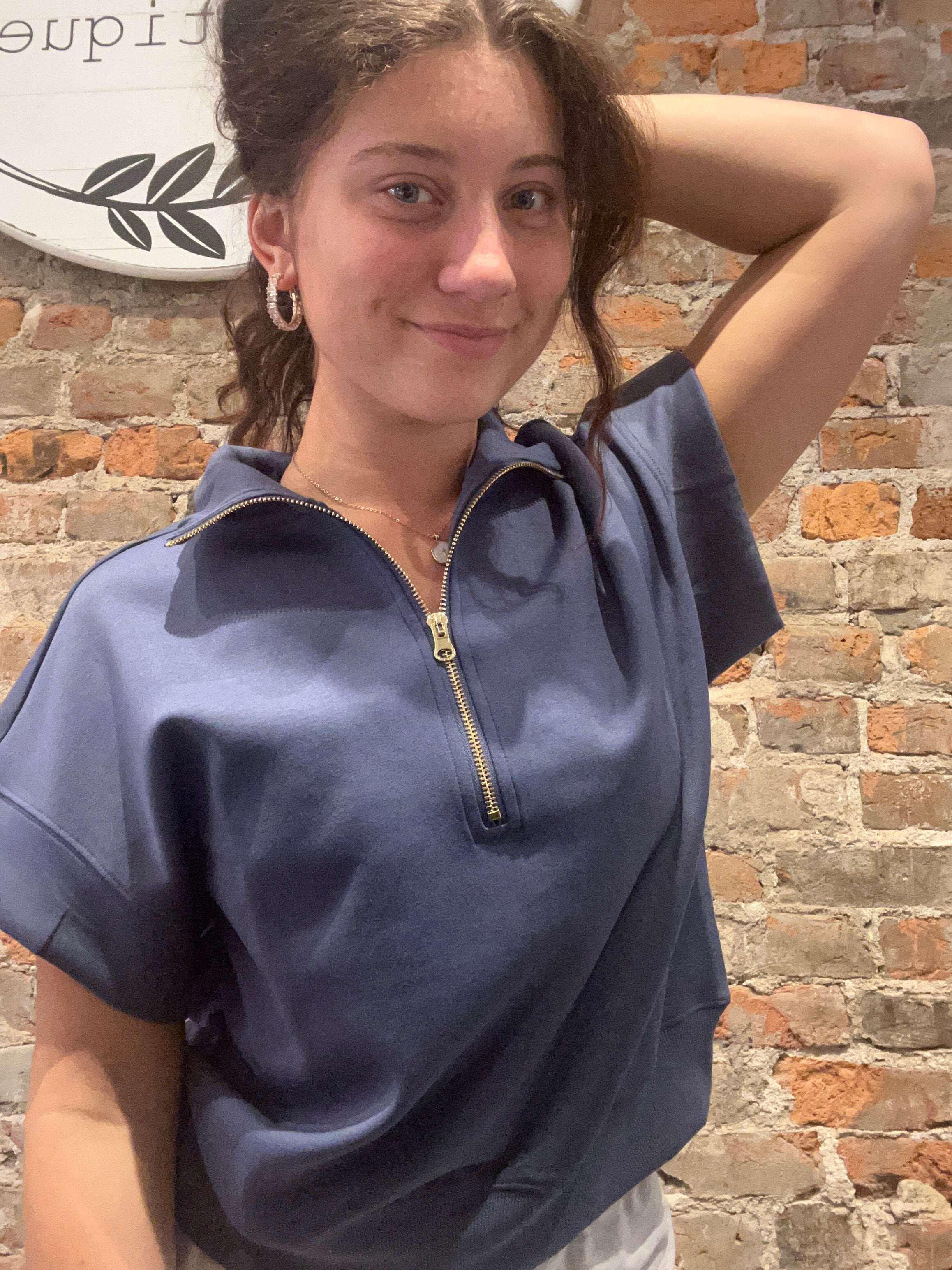 Lana Scuba Pullover-Short Sleeves-Zenana-The Funky Zebra Ames, Women's Fashion Boutique in Ames, Iowa