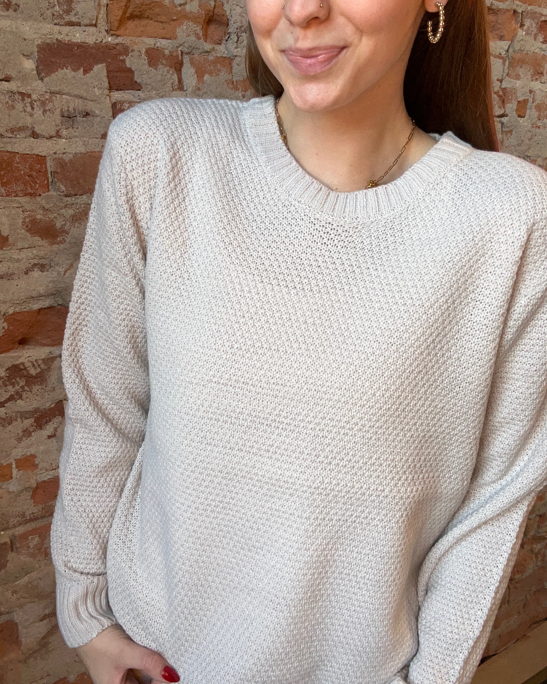 Bella Round Neck Sweaters-Sweaters-Zenana-The Funky Zebra Ames, Women's Fashion Boutique in Ames, Iowa