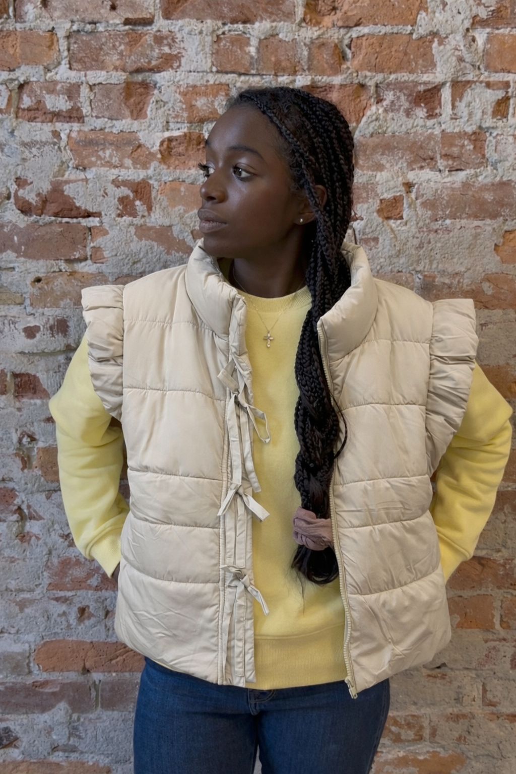 Francesa Puffer Vest-apparel-Blu Pepper-The Funky Zebra Ames, Women's Fashion Boutique in Ames, Iowa