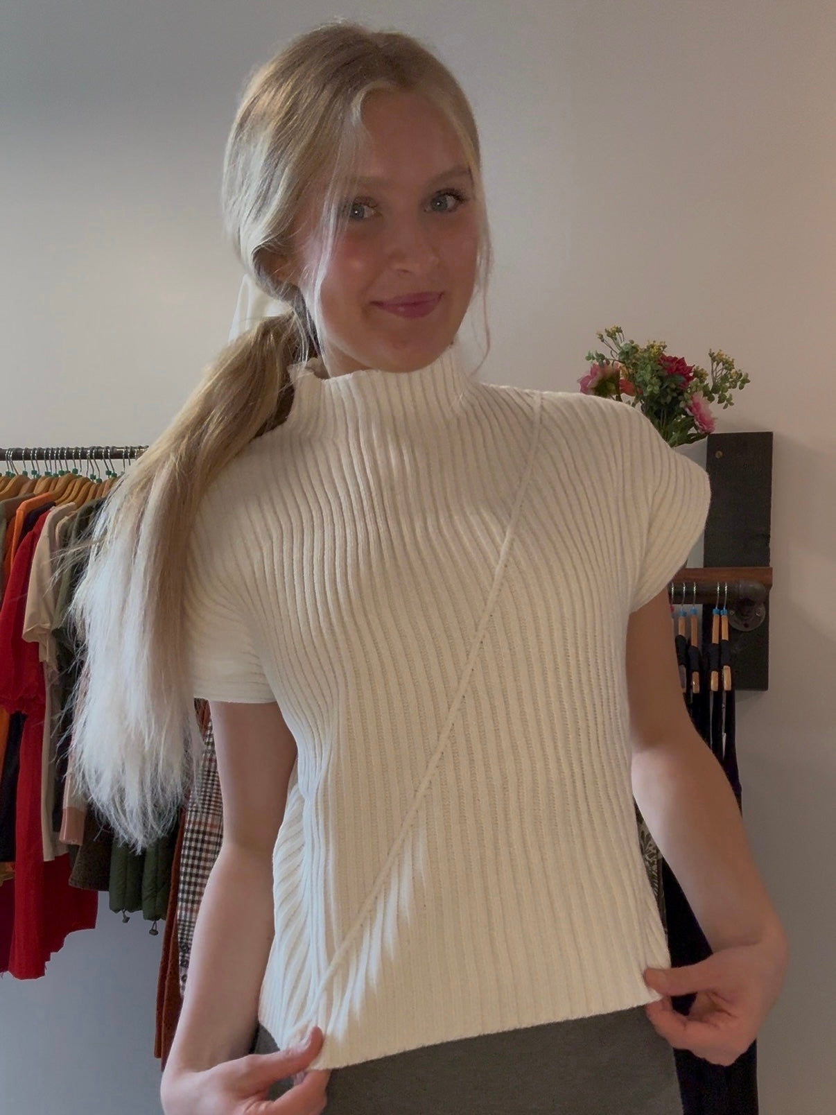 Jaime Ribbed Knit Sweater-apparel-Glam-The Funky Zebra Ames, Women's Fashion Boutique in Ames, Iowa