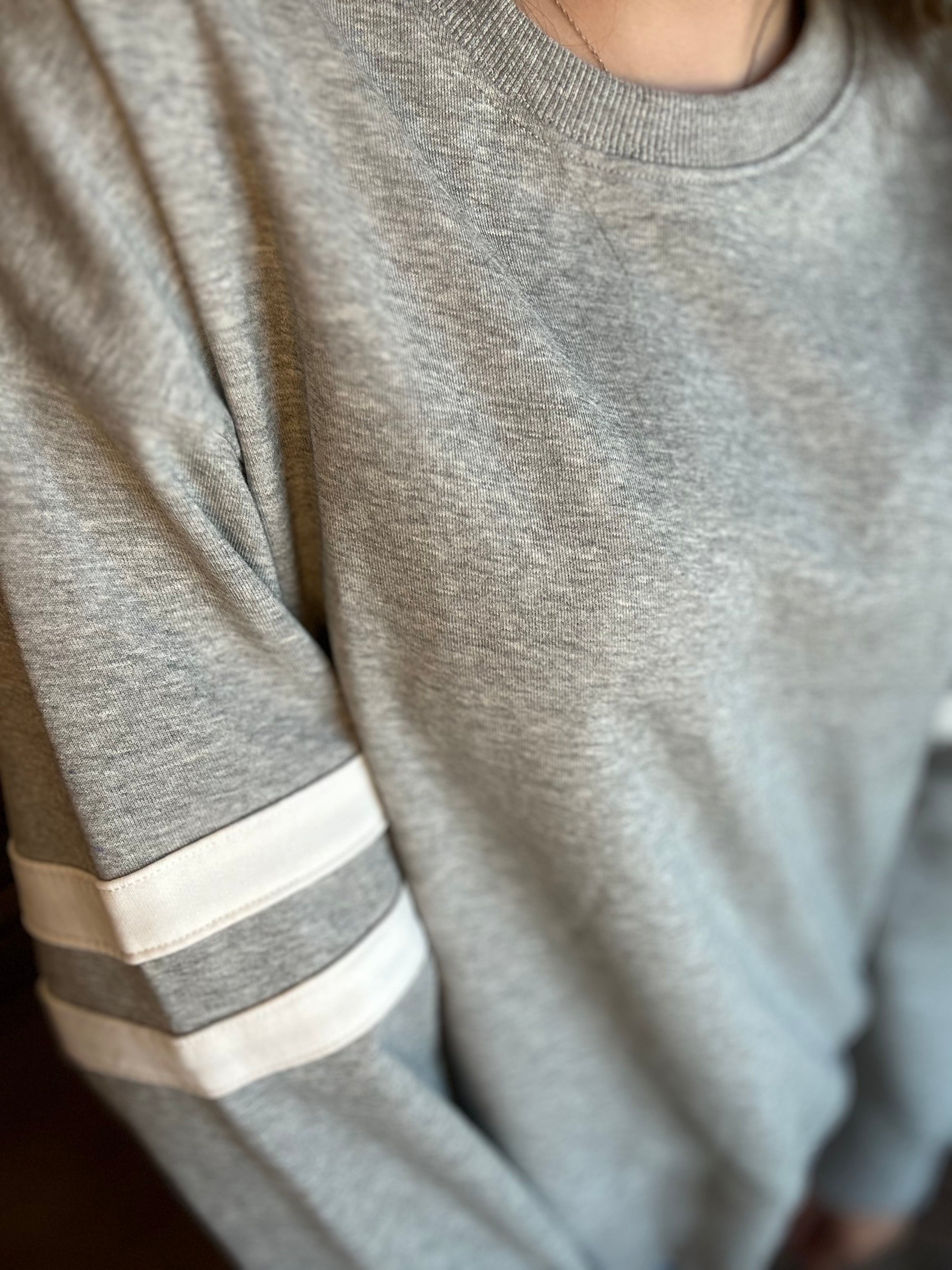 Heather Striped Pullover-Wishlist-The Funky Zebra Ames, Women's Fashion Boutique in Ames, Iowa