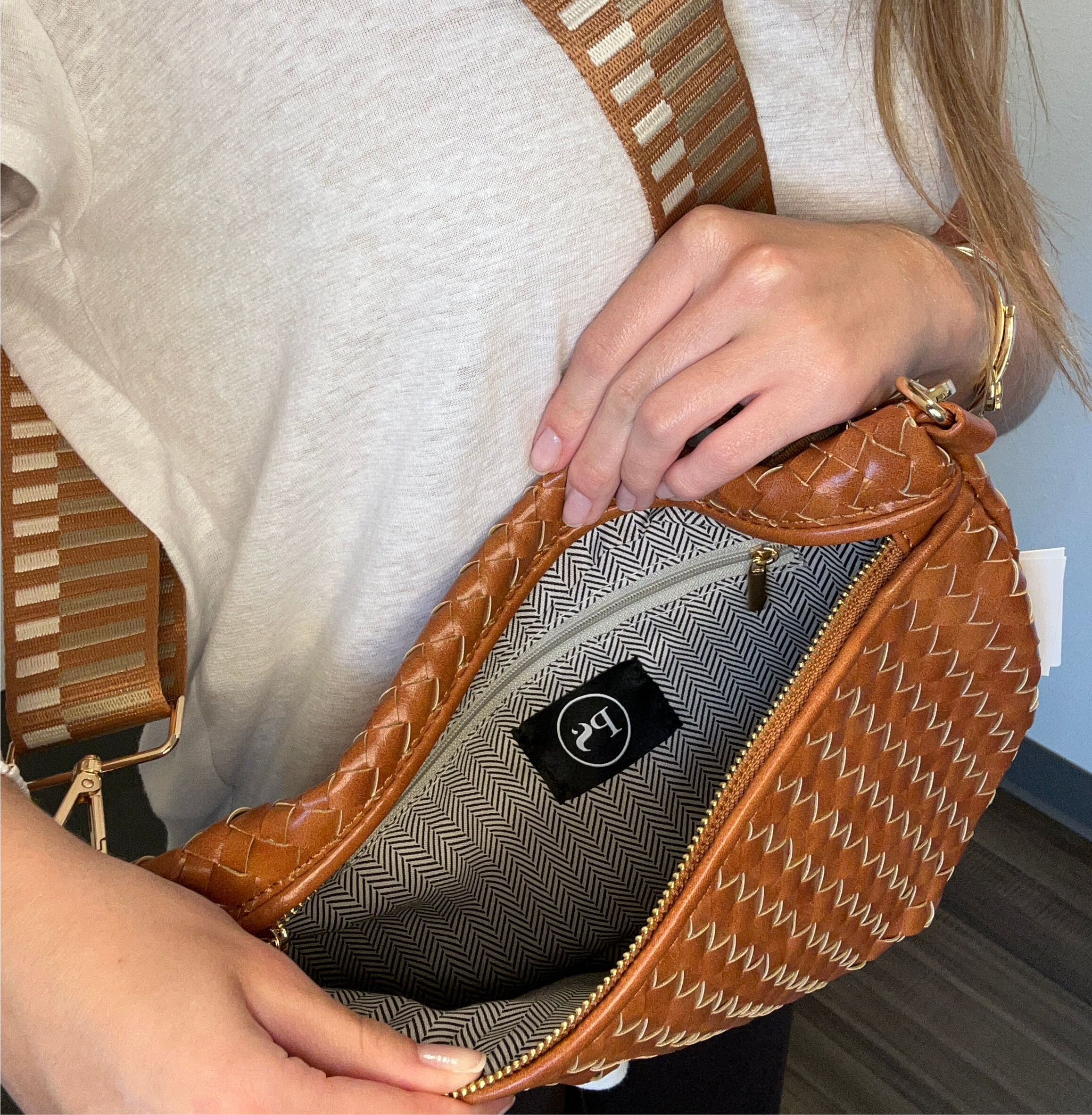 Westlyn Woven Bum Bag-The Funky Zebra Ames-The Funky Zebra Ames, Women's Fashion Boutique in Ames, Iowa