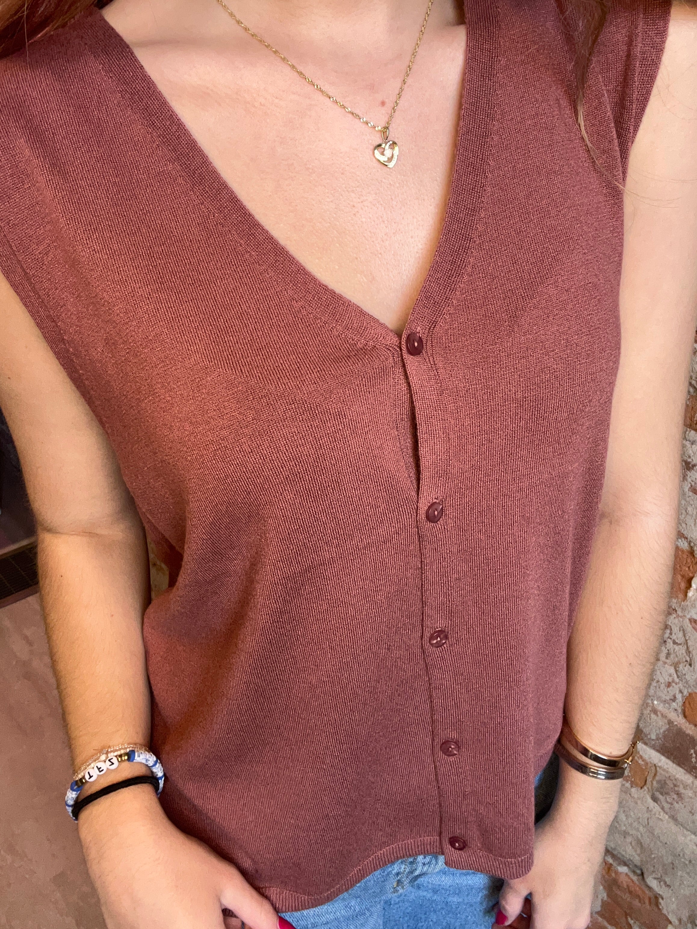 Roxy Sweater Vest-Vests-Be Cool-The Funky Zebra Ames, Women's Fashion Boutique in Ames, Iowa