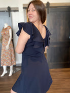 CL Gina Dress Navy-The Funky Zebra Ames-The Funky Zebra Ames, Women's Fashion Boutique in Ames, Iowa