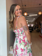 Harmony Pink Floral Tank Dress-Dresses-Hayden-The Funky Zebra Ames, Women's Fashion Boutique in Ames, Iowa