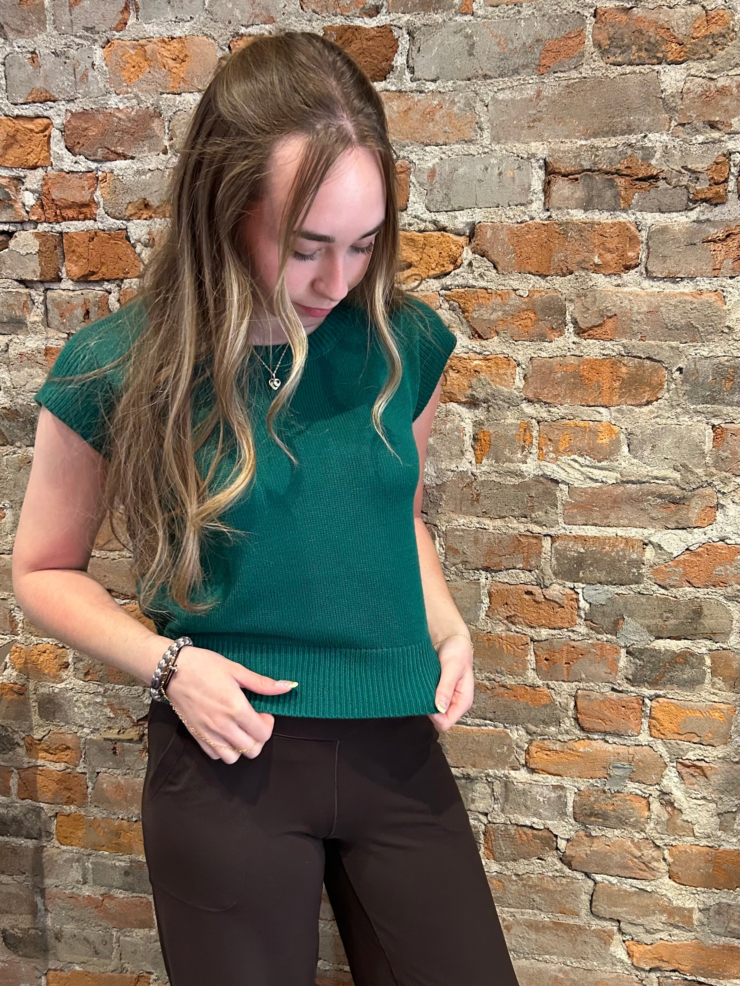 Lulu Cap Sleeve Sweater-apparel-Pinch-The Funky Zebra Ames, Women's Fashion Boutique in Ames, Iowa