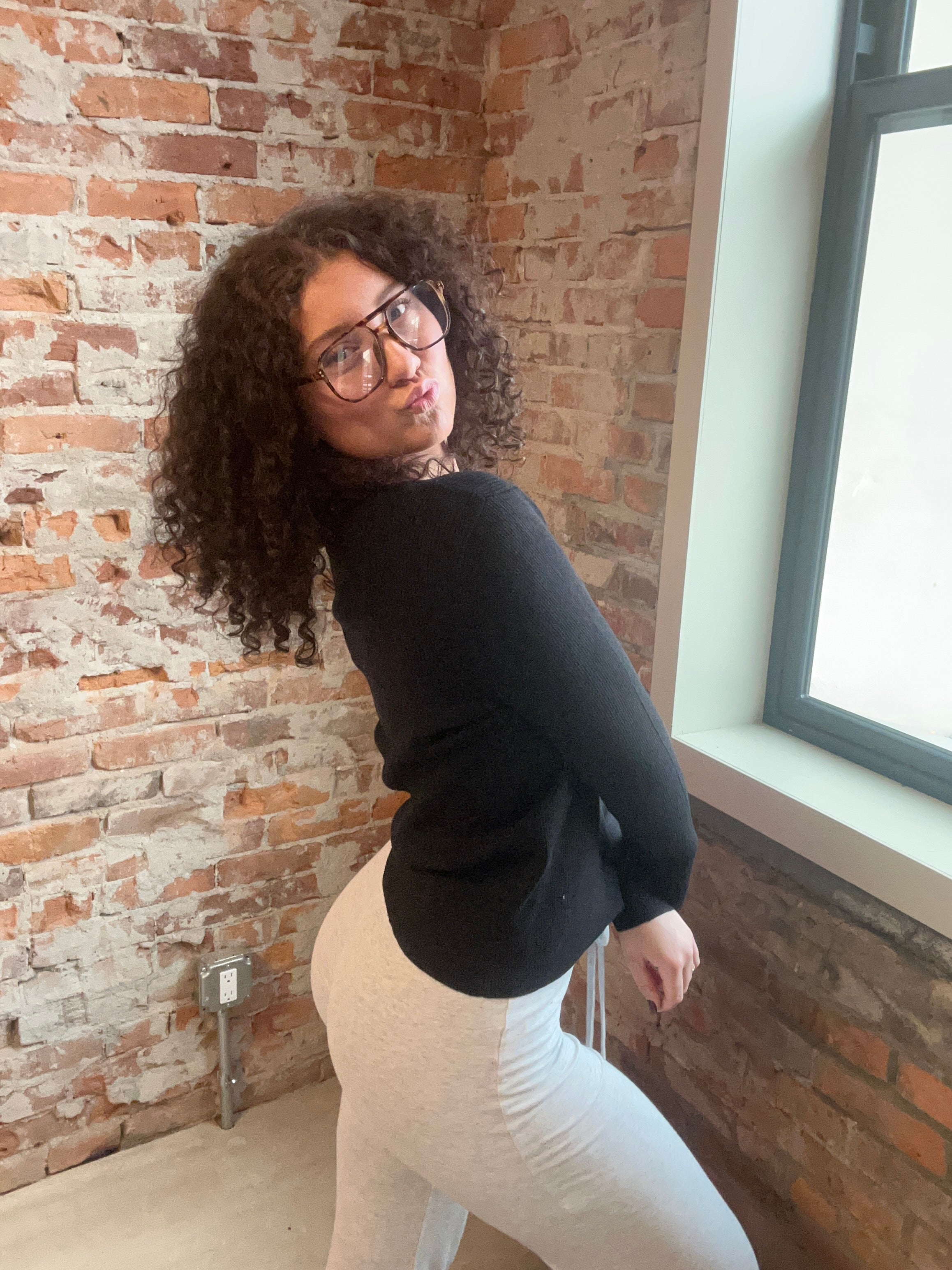 Vivian Black Sweater-apparel-Staccato-The Funky Zebra Ames, Women's Fashion Boutique in Ames, Iowa