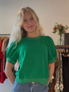 Lottie Puff Sleeve Pullover-apparel-Glam-The Funky Zebra Ames, Women's Fashion Boutique in Ames, Iowa