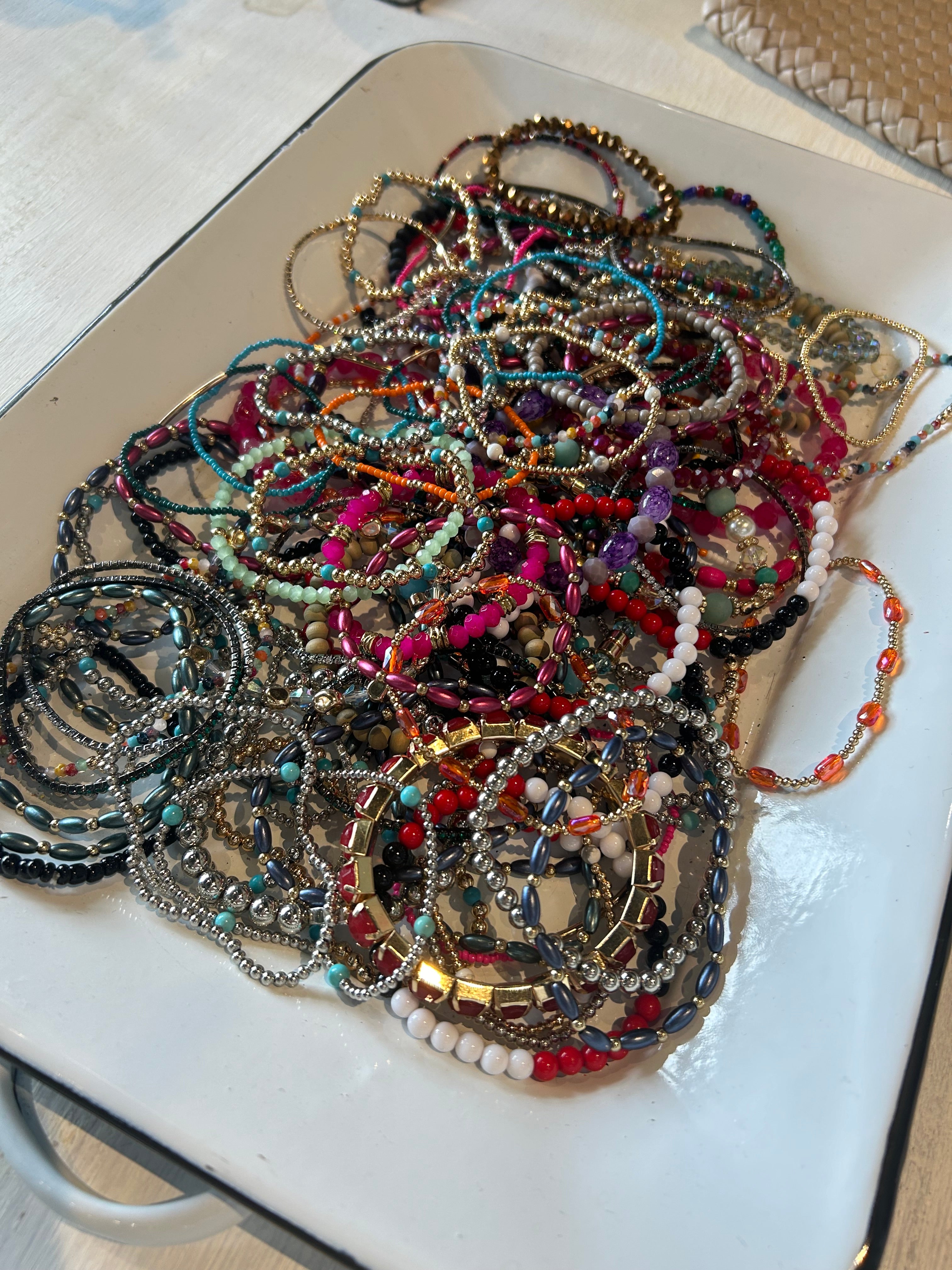 $2.99 Beaded Bracelet-Accessories-The Funky Zebra Ames-The Funky Zebra Ames, Women's Fashion Boutique in Ames, Iowa