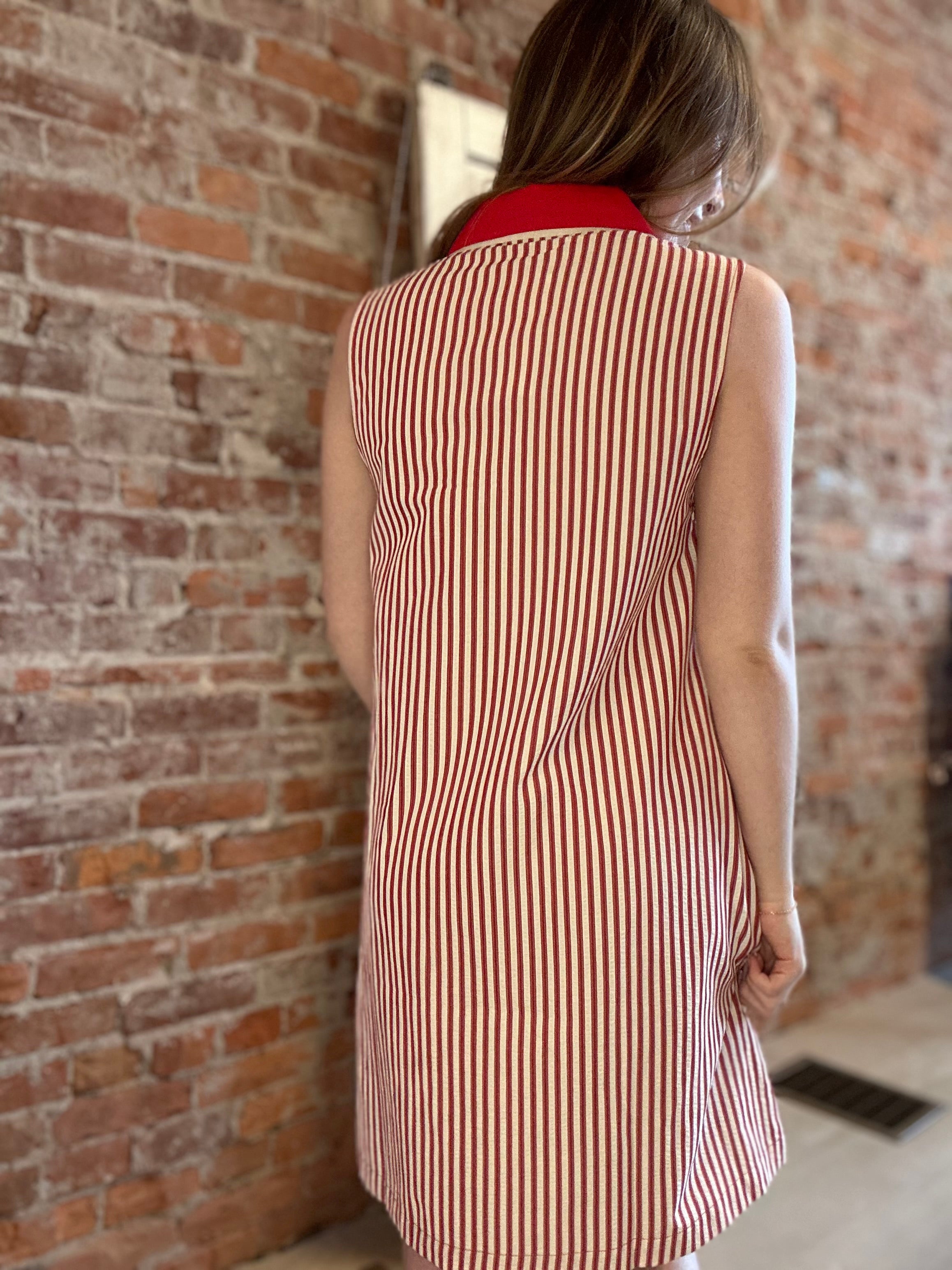 Myra Striped Dress-apparel-Staccato-The Funky Zebra Ames, Women's Fashion Boutique in Ames, Iowa