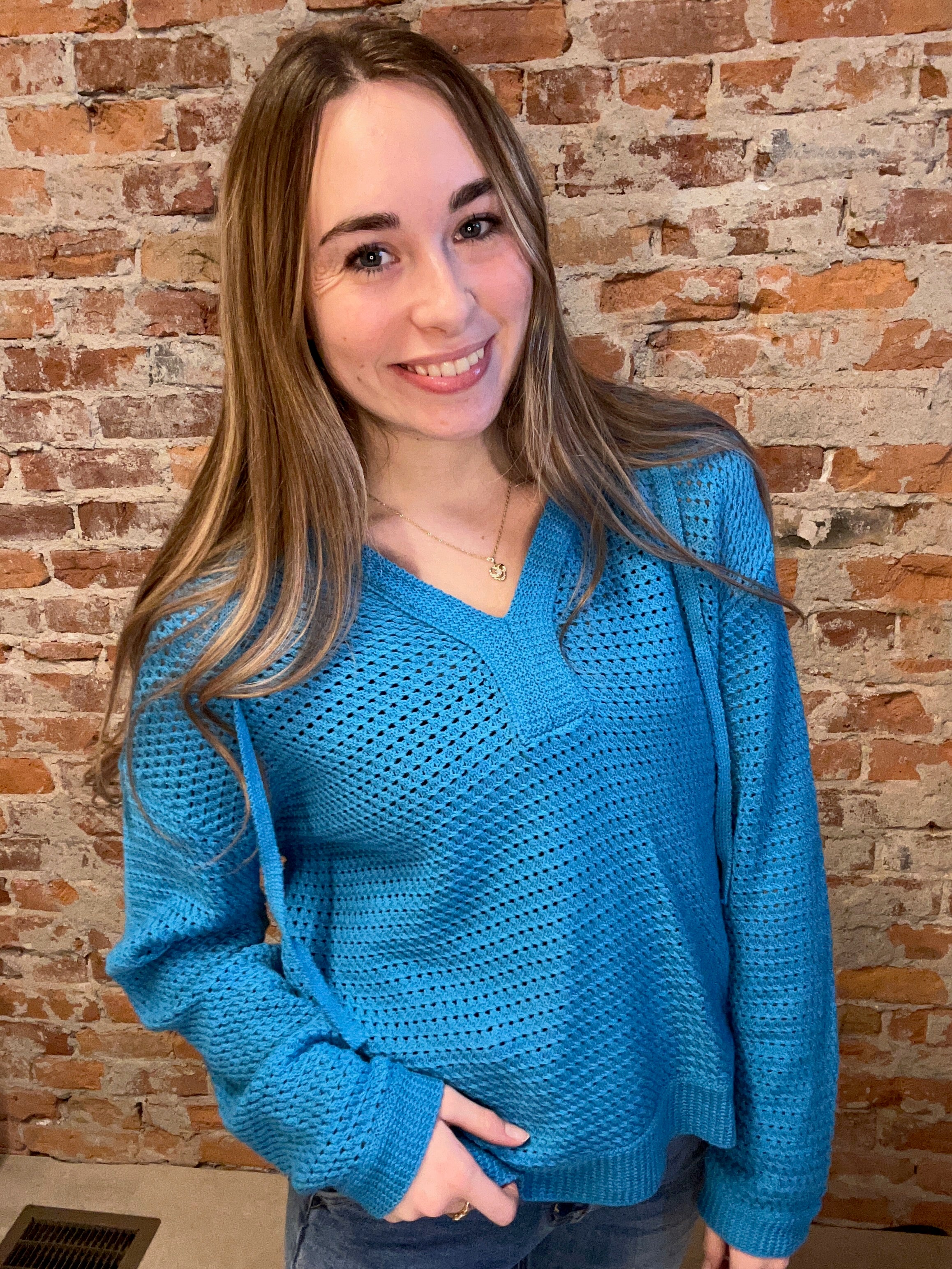 Tessa Drawstring Sweater-2 Colors-Sweaters-Hem & Thread-The Funky Zebra Ames, Women's Fashion Boutique in Ames, Iowa