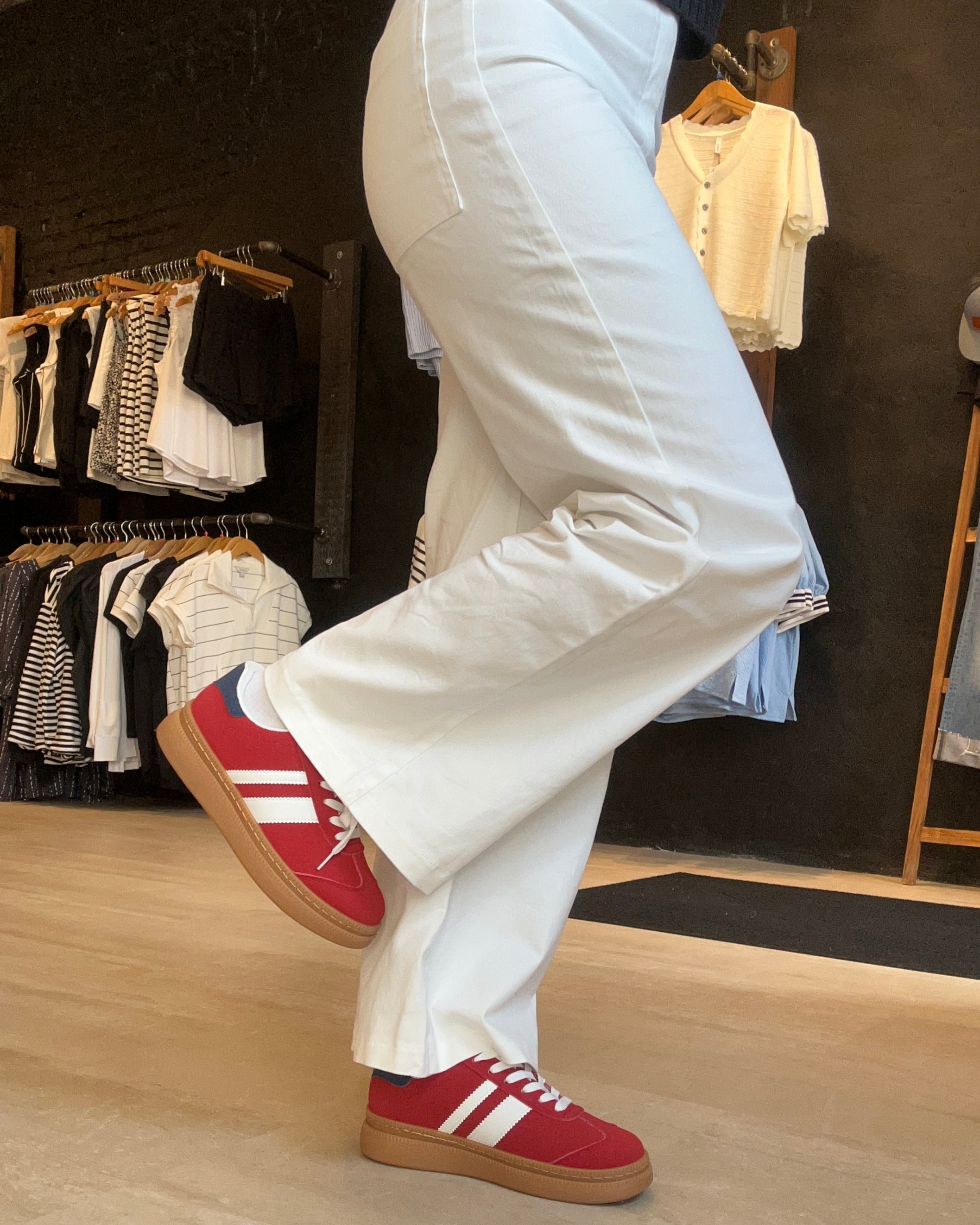 Tricia Red Sneaker-Shoes-Air Rider-The Funky Zebra Ames, Women's Fashion Boutique in Ames, Iowa